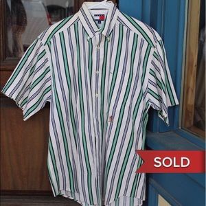 Vintage Tommy Hilfiger Pinstripe Button Up